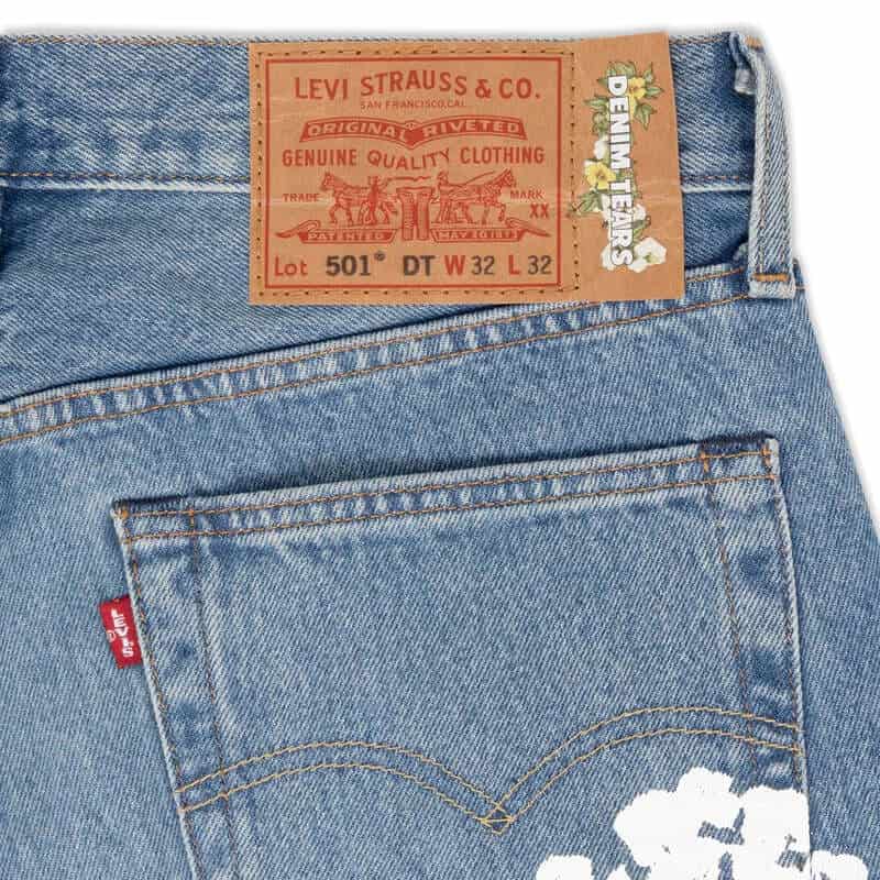 Tears x Levi's Cotton Wreath Jean Light Wash Denim Pants 