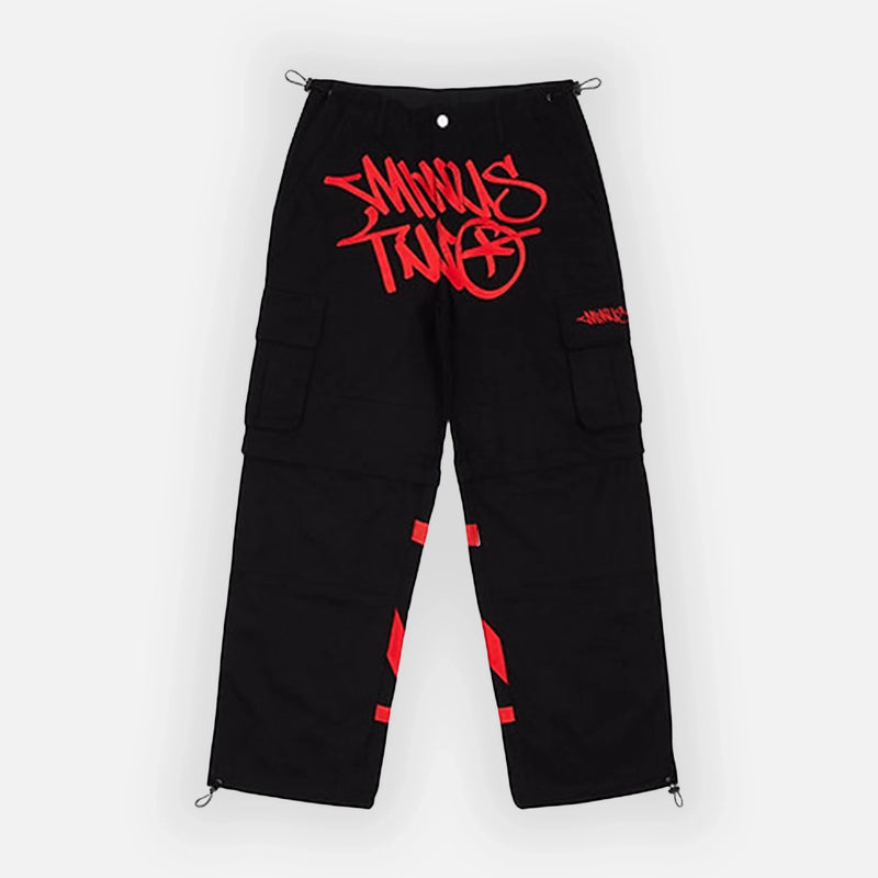 Minus Two Cargo Pants Black/Red 